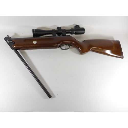 396 - A WEIHRAUCH HW35K .22 CALIBRE AIR RIFLE, 41CM BARREL, FITTED WITH 30 X 40E TELESCOPIC SIGHTS, LENGTH... 