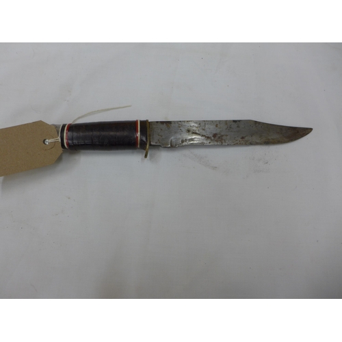 417 - AN ORIGINAL BOWIE KNIFE, 18CM BLADE