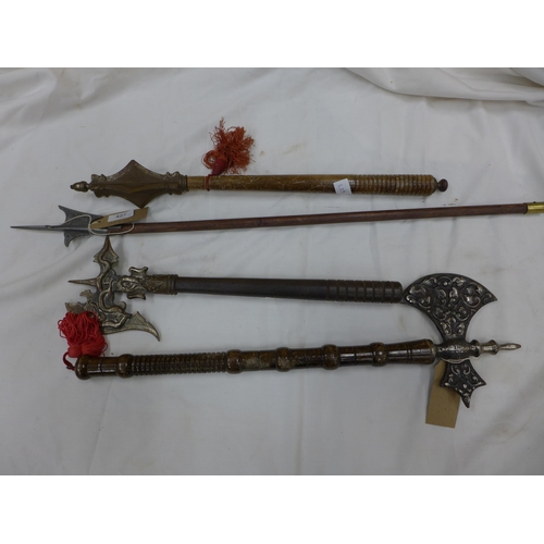 427 - FOUR REPRODUCTION MEDIEVAL AXES