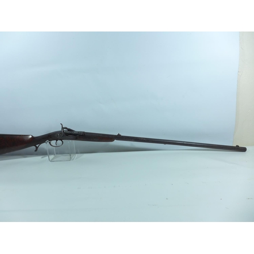 301 - A SNYDER CONVERTED DEACTIVATED SHOTGUN, 79CM BARREL, LOCK MARKED WATSON AND SON, LENGTH 127CM