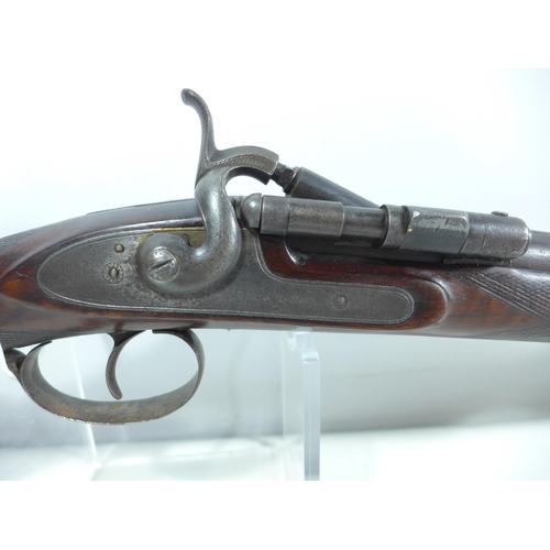 301 - A SNYDER CONVERTED DEACTIVATED SHOTGUN, 79CM BARREL, LOCK MARKED WATSON AND SON, LENGTH 127CM