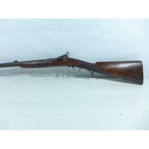 301 - A SNYDER CONVERTED DEACTIVATED SHOTGUN, 79CM BARREL, LOCK MARKED WATSON AND SON, LENGTH 127CM