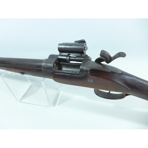 301 - A SNYDER CONVERTED DEACTIVATED SHOTGUN, 79CM BARREL, LOCK MARKED WATSON AND SON, LENGTH 127CM