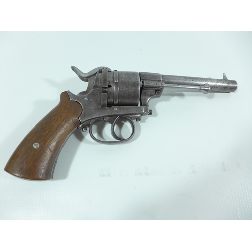 305 - A .44 CALIBRE SIX SHOT PINFIRE REVOLVER, 13CM BARREL, LENGTH 27CM (ACTION A/F)