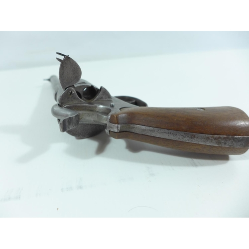 305 - A .44 CALIBRE SIX SHOT PINFIRE REVOLVER, 13CM BARREL, LENGTH 27CM (ACTION A/F)