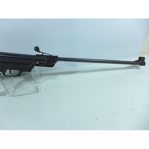 314 - AN EL GAME .22 CALIBRE PARATROOPER AIR RIFLE, IN NEED OF RENOVATION, 45CM BARREL, LENGTH 95CM, WORKI... 