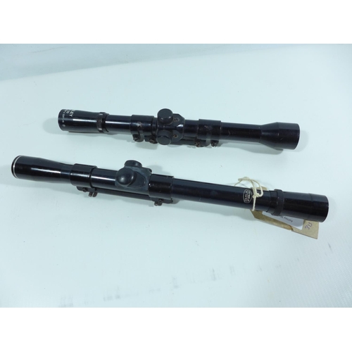 315 - A B.S.A. 4X20 TELESCOPIC SIGHT AND A WEBLEY 4X20 TELESCOPIC SIGHT (2)