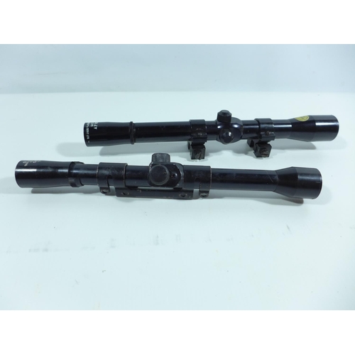 316 - AN A.S.T. 4X2 TELESCOPIC SIGHT AND A WEBLEY 4X20 TELESCOPIC SIGHT (2)