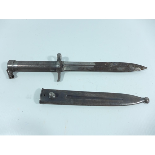 336 - A SWEDISH 1896 PATTERN BAYONET AND SCABBARD, 21CM BLADE, LENGTH 35.5CM