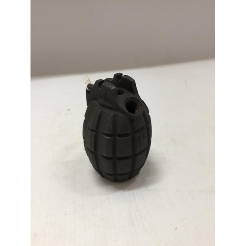 358 - AN INERT GRENADE, HEIGHT 9CM