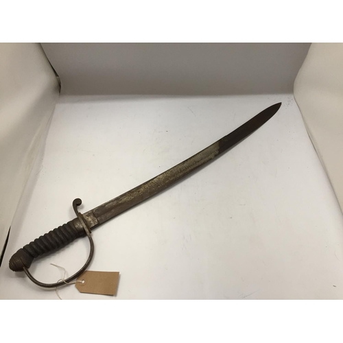 366 - A 19TH CENTURY POLICE OFFICERS SWORD, 56CM BLADE, LENGTH 70CM