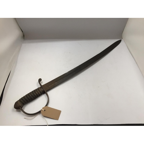 368 - A 19TH CENTURY POLICE OFFICERS SWORD, 56CM BLADE, LENGTH 70CM