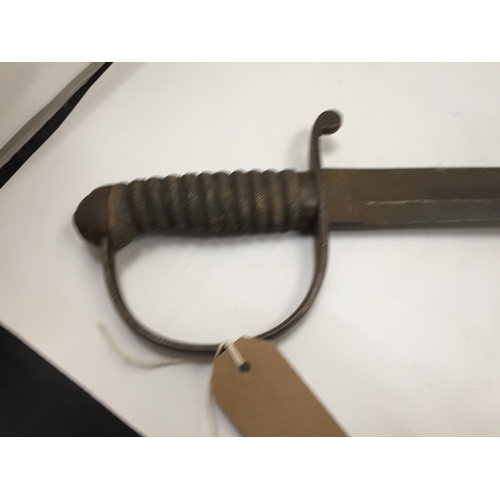 368 - A 19TH CENTURY POLICE OFFICERS SWORD, 56CM BLADE, LENGTH 70CM