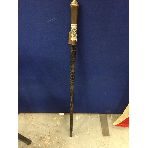 375 - A SWORDSTICK AND SCABBARD, 64CM BLADE, LENGTH 92CM