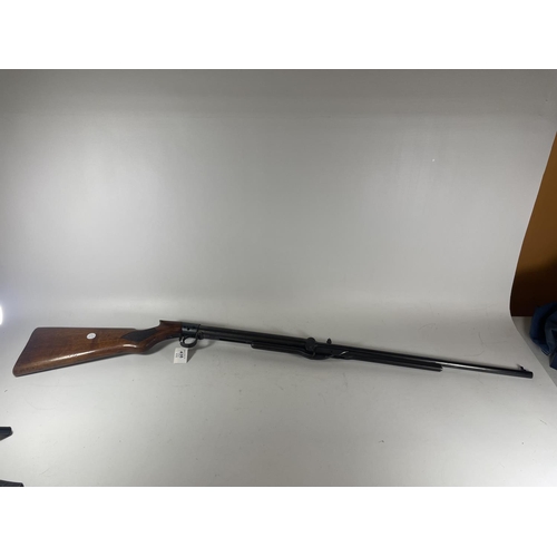 438 - A BSA .22 CALIBRE AIR RIFLE, 49CM BARREL, SERIAL NUMBER S16248, LENGTH 115CM