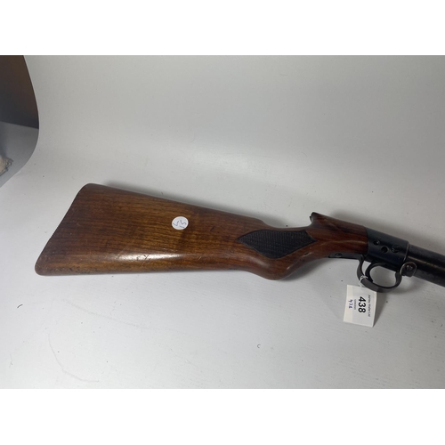 438 - A BSA .22 CALIBRE AIR RIFLE, 49CM BARREL, SERIAL NUMBER S16248, LENGTH 115CM