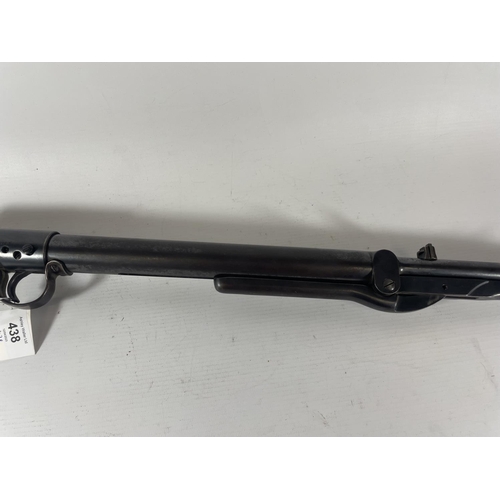 438 - A BSA .22 CALIBRE AIR RIFLE, 49CM BARREL, SERIAL NUMBER S16248, LENGTH 115CM