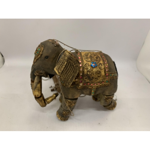 173 - AN ASIAN ELEPHANT PUPPET FIGURE