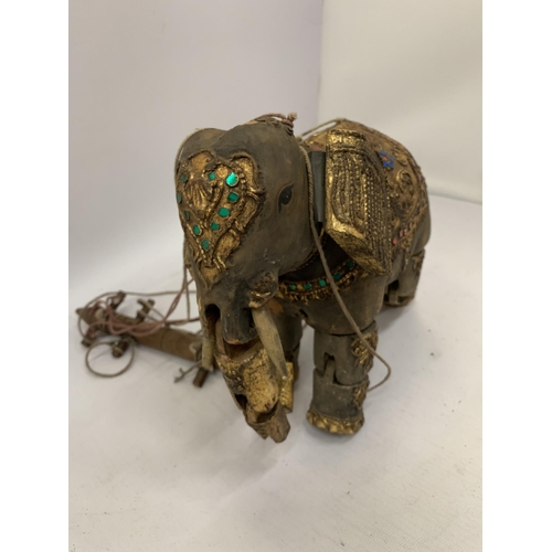 173 - AN ASIAN ELEPHANT PUPPET FIGURE