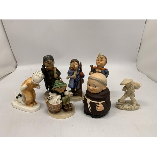 192 - FIVE GOEBEL HUMMEL FIGURES TO INCLUDE 'PLAYMATES' AND 'LITTLE HELPER'