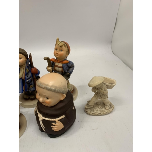 192 - FIVE GOEBEL HUMMEL FIGURES TO INCLUDE 'PLAYMATES' AND 'LITTLE HELPER'