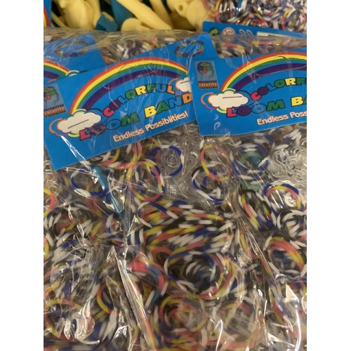 201 - A BOX OF LOOM BANDS AND ACCESSORIES