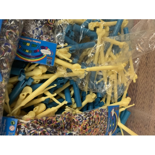 201 - A BOX OF LOOM BANDS AND ACCESSORIES