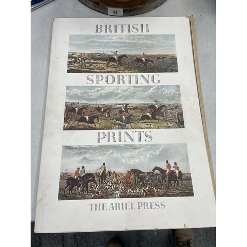 219 - A FOLDER BRITISH SPORTING PRINTS FOLDER