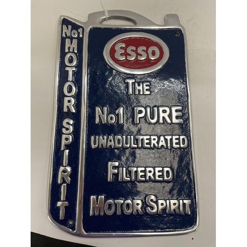 220 - A CHROME ESSO MOTOR SPIRIT SIGN