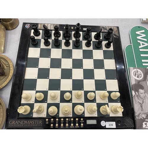 239 - A GRANDMASTER EXCALIBUR ELECTRONICS CHESS SET, COMPLETE