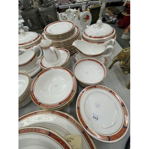 245 - A LARGE ROYAL WORCESTER 'BEAUFORT' PATTERN DINNER SERVICE