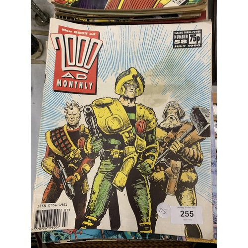 255 - A COLLECTION OF VINTAGE 2000 AD COMICS