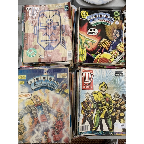 255 - A COLLECTION OF VINTAGE 2000 AD COMICS