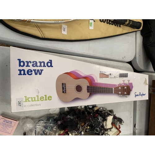 267 - AN AS NEW BOXED UKELELE