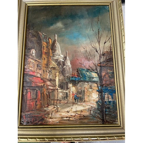 79 - A PAIR OF OILS ON CANVAS' OF PARISIAN SCENES BY JOHANN VION