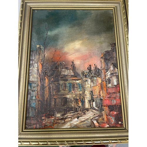 79 - A PAIR OF OILS ON CANVAS' OF PARISIAN SCENES BY JOHANN VION