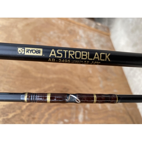 1748 - TWO FLY FISHING RODS CONSISTING OF AN ASTROBLACK 9'6