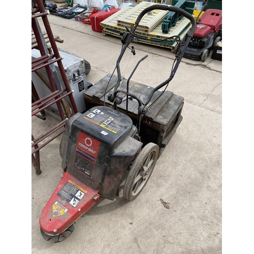 1755 - A TROY-BILT PETROL PUSH ALONG TRIMMER/MOWER