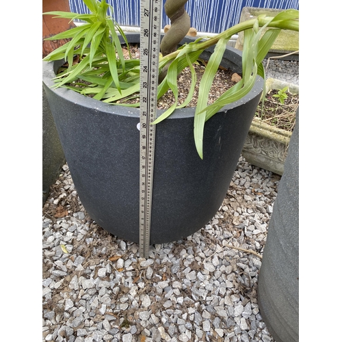 1963 - AN ASSORTMENT OF PLANTERS WITH ESTABLISHED PLANTS