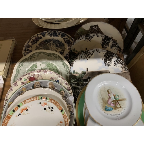 1134 - A VERY LARGE QUANTITY OF COLLECTOR'S PLATES TO INCLUDE ROYAL DOULTON COTTAGE PLATES, WEDGWOOD CAULDR... 