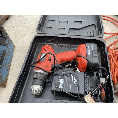 1760A - AN ASSORTMENT OF ELECTRIC POWER TOOLS TO INCLUDE DRILLS AND A CIRCULAR SAW ETC