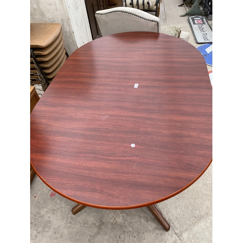 2985 - A RETRO EXTENDING DINING TABLE, 59X39