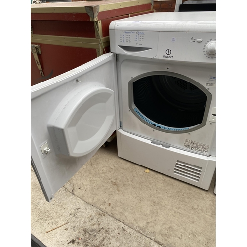 2071 - A WHITE INDESIT 8KG CONDENSOR DRYER