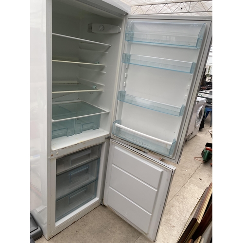 2074 - A WHITE ELECTROLUX UPRIGHT FRIDGE FREEZER