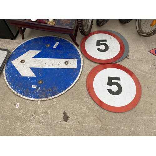 2209 - AN ASSORTMENT OF ROAD SIGNS TO INCLUDE SPEED LIMIT SIGNS