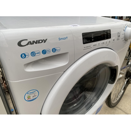 2222 - A WHITE CANDY 8KG SMART TOUCH WASHING MACHINE BELIEVED IN WORKING ORDER BUT NO WARRANTY