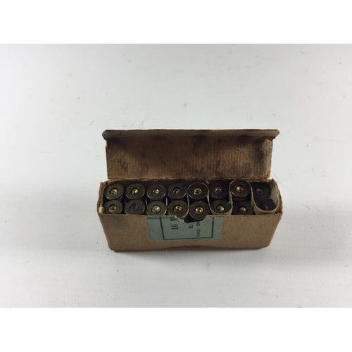 354A - A BOX OF SIXTEEN INERT NAZI GERMANY LUGER 9MM BULLETS DATED 1943