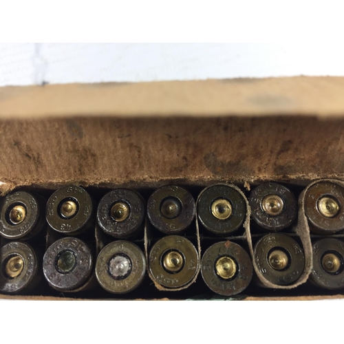 354A - A BOX OF SIXTEEN INERT NAZI GERMANY LUGER 9MM BULLETS DATED 1943