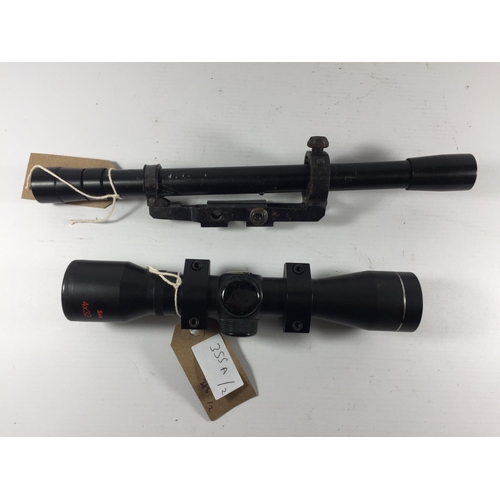 355A - AN SMK 4X32 TELESCOPIC SIGHT AND A DIANA SIGHT (2)