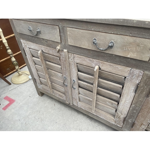 2981 - AN INDIAN HARDWOOD SIDEBOARD, 82